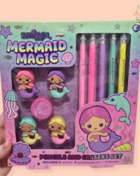 Mermaid Magic – Pencils and erasers set