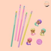 Mermaid magic - Pencils and erasers set by Making Mermaids New Zealand