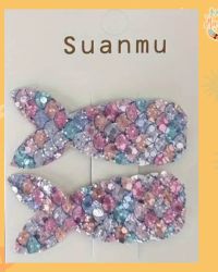 2pcs Mermaid hairclips sequins for hair