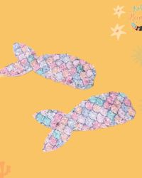 2pcs Mermaid hairclips sequins for hair