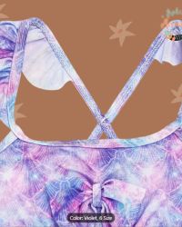 4PC Mermaid Themed Bikini Swimsuit, Mermaid tail & Monofin