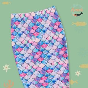 1pc High Stretch & Stylish Fish Scales Pattern Mermaid Tail