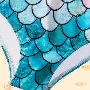 Girls One-Piece Mermaid Swimsuit – Fish Scale Print