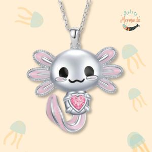 Mermaid Necklace with cartoon mermaid charm