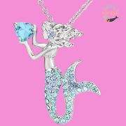 Floating Mermaid Pendant Necklace