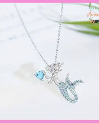 Floating Mermaid Pendant Necklace