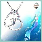 Mermaid Heart Pendant Necklace