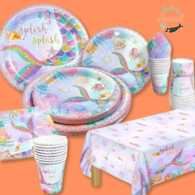 69pc Mermaid Themed Party Banquet Set