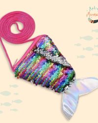 Sequin Mermaid Tail Zipper Shoulder Bag