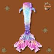 3pc Frilly Mermaid tail set with tail and bikini