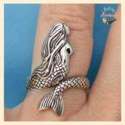 Vintage adjustable mermaid ring