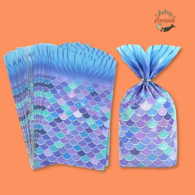 30pcs Mermaid Tail Party Sweet Bags