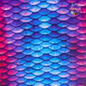 2pc Stretchy Royal Blue & Pink Mermaid Scales Tail and Monofin