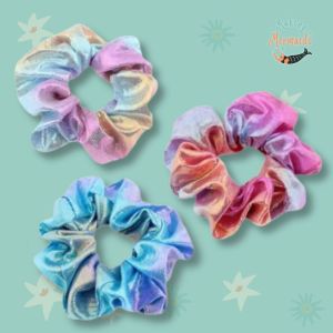 3-pack of Glittery Mermaid Hair Scrunchies