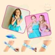 12Pcs Mermaid Slap Bracelets for Kids