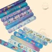 12Pcs Mermaid Slap Bracelets for Kids