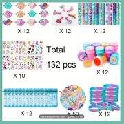 132pc Mermaid themed party pack for 10-12