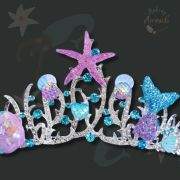 Mermaid Theme Tiara Crown – Alloy