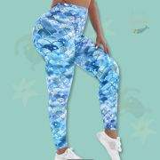 Women’s High Waist Yoga Pants with Mermaid Fish Scale Print