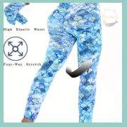 Women’s High Waist Yoga Pants with Mermaid Fish Scale Print