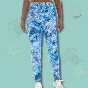 Women’s High Waist Yoga Pants with Mermaid Fish Scale Print