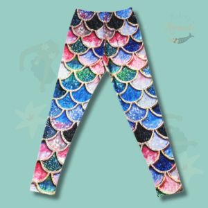 Mermaid fish scale Print Skinny Legging