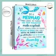 Mermaid Motivational Quote Canvas Art