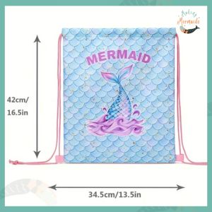 Colourful Mermaid Drawstring Backpack