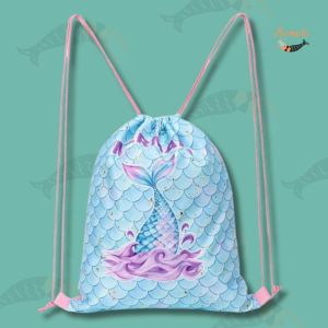 Colourful Mermaid Drawstring Backpack