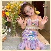 2pc Spangle-decorated Mermaid Dress-Up Set