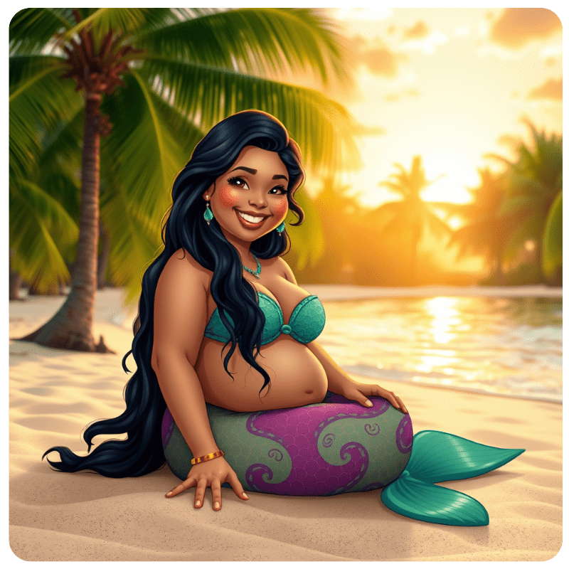 Warm, tropical waters! ☀️🏝️ I am a mermaid of the sun-kissed tides, where coral gardens bloom and playful dolphins dance.